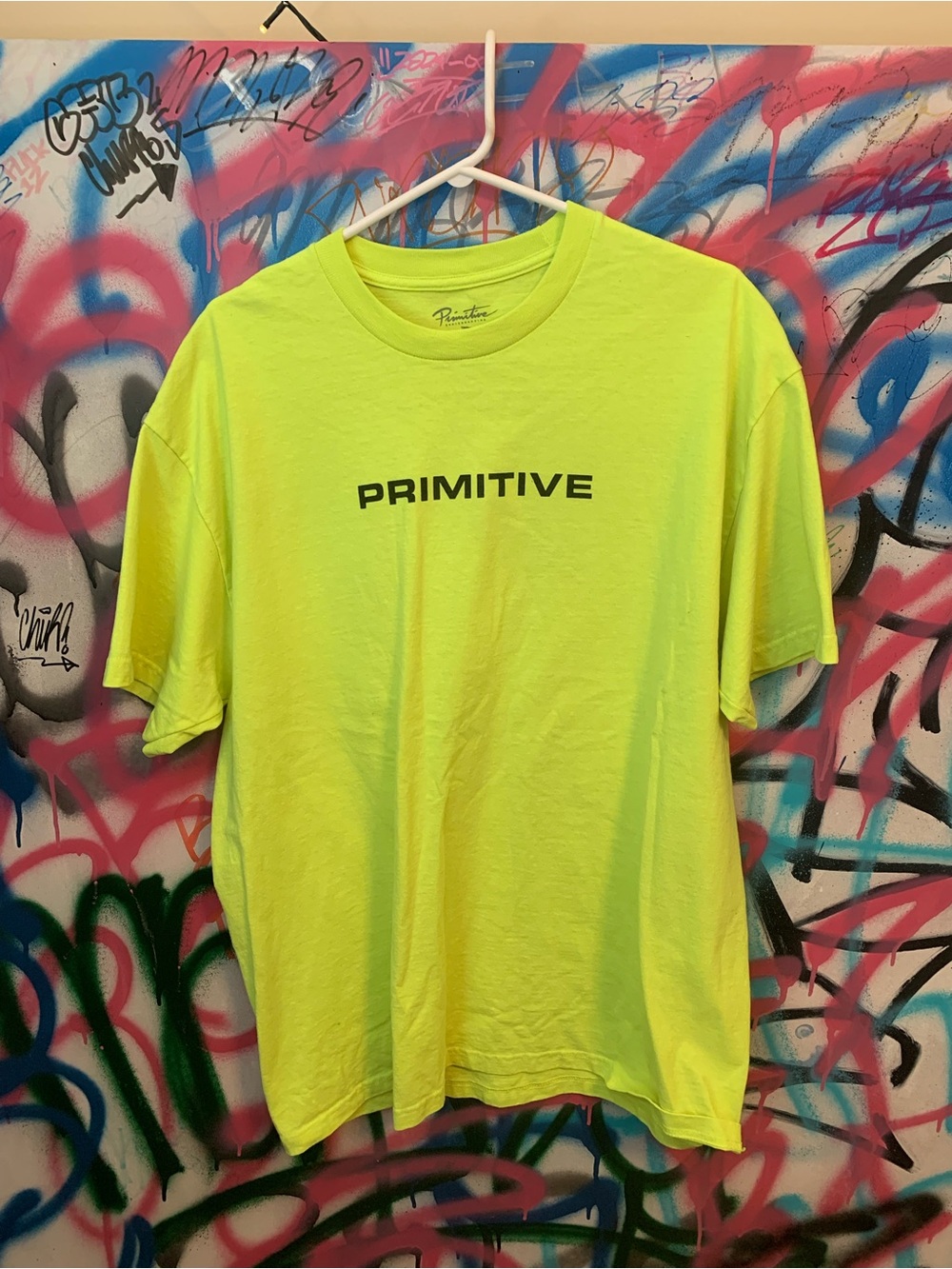 Primitive Neon Yellow Short Sleeve Logo Tee